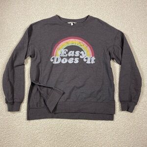 Wildfox Charcoal 'Easy Does It' Women's Sweater xs loose fitting